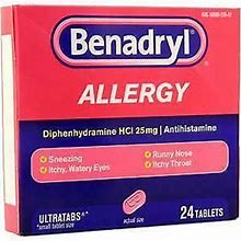 Benadryl Allergy Ultratabs 24 Tabs