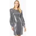 Vince Camuto Women's Sequin Cocktail Dress With Puff Sleeves