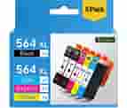 YUUSHA Compatible Ink Cartridge Replacement For HP 564 XL 564XL For Deskjet 3520 3522 Photosmart 7520 6520 5520 7525 5514 7510 (2Black/C/M/Y) 5 Pack