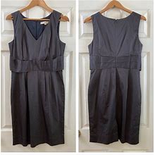 Loft Dresses | Loft Sleeveless Dress Size 8 Petite Blue/Grey Knee Length | Color: Blue/Gray | Size: 8P