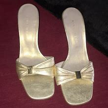 Nine West Shoes | Brand New Slides. Super Nice | Color: Gold | Size: 8