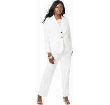 Jessica London Women's Plus Size Two Piece Single Breasted Pant Suit Set
