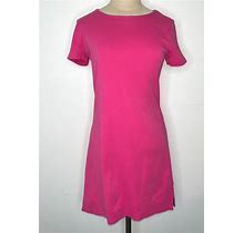 Talbots Petite Pink Short Sleeve 100% Cotton Tunic Dress Womens Petite