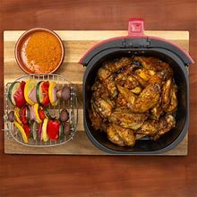 Deco Chef Digital 5.8Qt Electric Air Fryer Bundle W/ Gourmet 12-Piece Knife Set In Red | Wayfair 990238Eb0f34874964b46436853afa7c