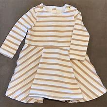 Petit Bateau Dresses | Petit Bateau Gold Striped Dress | Color: Gold | Size: 6Mb