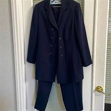 Dress Barn Pants & Jumpsuits | Dress Barn Double Breasted Navy Pants Suit Size 16 | Color: Blue | Size: 16
