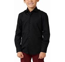 Opposuits Little Boys Spread Collar Long Sleeve Dress Shirt | Black | Regular 4 | Shirts + Tops Dress Shirts