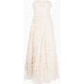Needle & Thread - Ruffled-Detail Sleeveless Dress - Women - Polyester - 6 - Neutrals