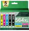 VOREDO Ink Cartridge Replacement For HP 564XL (2 Black, Yellow, Cyan, Magenta, 5 Pack)