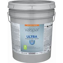 Valspar Semi-Gloss Ultra White Tintable Latex Interior Paint + Primer (5-Gallon) | 007.0935310.008