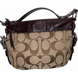 Coach Bags | Euc Coach Vintage Carly Signature Hobo Bag Brown Leather And Canvas | Color: Brown | Size: Os