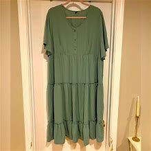 Shein Dresses | Shein 3Xl Midi Sundress | Color: Blue/Green | Size: 3X