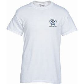 18 Custom T-Shirts | Gildan 5.5 Oz. Dryblend 50/50 T-Shirt - Screen White Small - 4Imprint