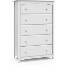 Storkcraft Kenton 5 Drawer Dresser With Interlocking Drawers - White