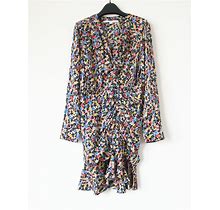 Veronica Beard $595 Floral Print Mini Silk Dress, Size 2, Final Sale