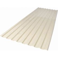 26 in. X 6 ft. Corrugated Polycarbonate Roof Panel In Smooth Cream