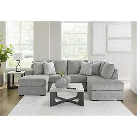 Ashley Casselbury 2-Piece RAF Sectional With Chaise In Cement