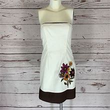 Bcbgmaxazria Dresses | Bcbgmaxazria Spaghetti Strap Summer Dress | Color: Brown/White | Size: 6
