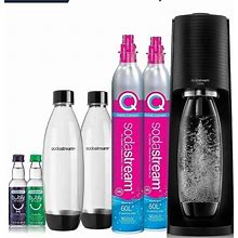 Sodastream Terra Bundle (Black), With CO2, DWS Bottles, And Bubly Drops Flavors