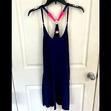 Olsenboye Dresses | Racerback Knit Dress Sz L | Color: Blue/Pink/Silver | Size: L