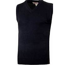 Henry Segal Unisex Sleeveless V-Neck Sweater Vest, Black Small