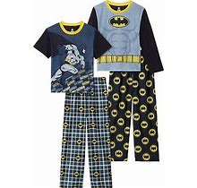 Batman Boys Pajamas For Kids | 4 Piece Sleepwear Sets For Boys Pajama