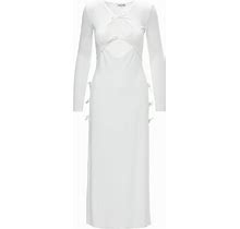 Women's Fay Cut-Out Jersey White Long Dress | Xxs | Axel 113