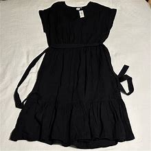 Gap Factory Dresses | Nwt Gap Factory Womens Black Tiered V-Neck Dress M Tall | Color: Black | Size: M