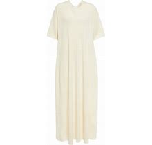 Loro Piana, Ribbed-Knit Cashmere And Silk Midi Dress, Women, White, L, Dresses