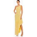 Mac Duggal One Shoulder Asymmetrical Hem Dress In Yellow, Size 4