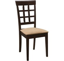 Coaster Gabriel Cappuccino Wheat Back Side Chair Set Of 2, Beige Transitional Chairs From Coleman Furniture