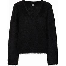 Toteme Women Petite Alpaca Blend Knit Sweater Black Xxs