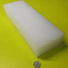 LDPE (Low Density Polyethylene) Bar Natural, 2.0" Thick X 4.0" Wide X 12" Length
