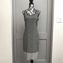 Expresso Dresses | Sheath Knit Dress | Color: Black/White | Size: M