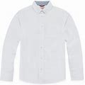 IZOD Little & Big Boys Button Down Collar Long Sleeve Dress Shirt, Large, White | Back To School | School Uniforms | Easter Fashion