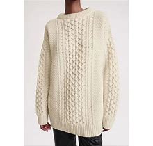 Toteme Women's Wool Cable-Knit Vintage Sweater