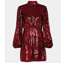 Rixo Samantha Sequinned Minidress - Red - Mini Dresses Size M