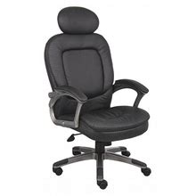 Boss Office Chair: Black, Fabric Material, 33 in Back Ht, 20 1/2 in Seat Wd, 20 in Seat Dp Model: B7101