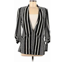 New York Clothing Co. Long Sleeve Blouse: Black Print Tops - Women's Size Medium