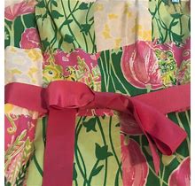 Lilly Pulitzer Dresses | Beautiful Strapless Lilly Pulitzer Dress | Color: Green/Pink | Size: 6