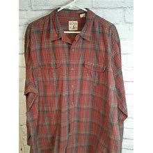 Redhead Authentic Flannel 3Xl Red Cotton Long Sleeve Shirt Men Casual