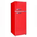Frigidaire EFR753-Red, 2 Door Apartment Size Refrigerator With Freezer, 7.5 Cu Ft, Retro, Red