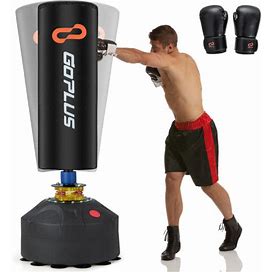 Costway Freestanding Punching Bag Kickboxing Bag With Stand And Suction Cup Base