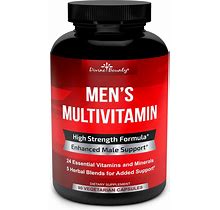 Mens Multivitamin - Daily Multivitamin For Men With Vitamin A C D E K B Complex, Calcium, Magnesium, Selenium, Zinc Plus Heart, Brain, Immune, And Men's Multivitamins - 90 Vegetarian Capsules