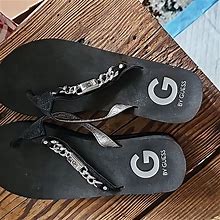 G By Guess Shoes | New Guess Flip Flops | Color: Black | Size: 7