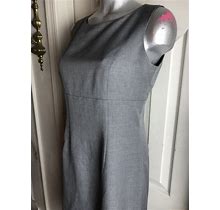 9 & Co Womens Dress Sz 6- Gray -Sheath Sleeveless Knee Length -Suit Separates