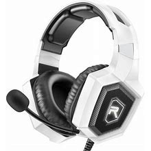 Runmus Gaming Headset For Ps4, Ps5, Xbox One, PC Headset W/Surround Sound, Noise Canceling Over Ear Gaming Headphones With Mic & LED Light