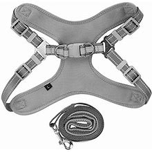 Pet Dog Harness, Comfortable Pet Dog Reflective Harness Reliable Safe For Dog For Pets Shop For Cat For Outdoor(Grey, L)