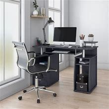Techni Mobili Computer Workstation Desk With Storage, Espresso By Ashley, Furniture > Home Office > Desks
