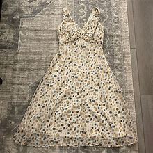 Adrianna Papell Polka Dot Dress Lightly Worn! | Color: Brown/White | Size: 4